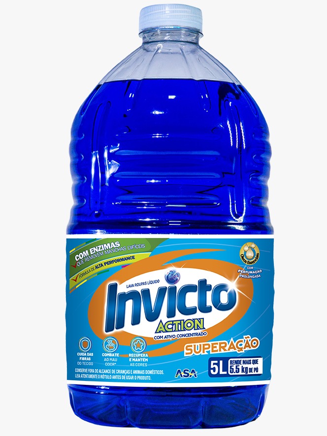 Invicto Action lança embalagens de 1.8, 2.7 e 5.0 litros
